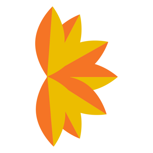 Ícone plano de pétalas de flores de cinco de maio Desenho PNG