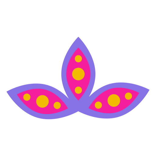 ícone de flor tríptica de cinco de maio Desenho PNG