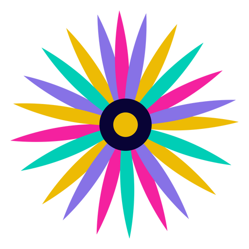 Ícone plano de sol de paz de cinco de maio Desenho PNG