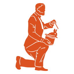 Circus cut out magician PNG Design