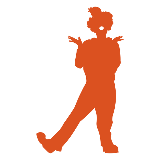 Circus silhouette clown boy PNG Design