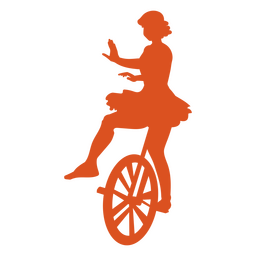 Circus silhouette unicycle PNG Design