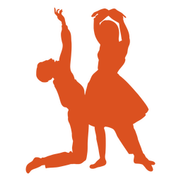 Dançarinos de silhueta de circo Desenho PNG