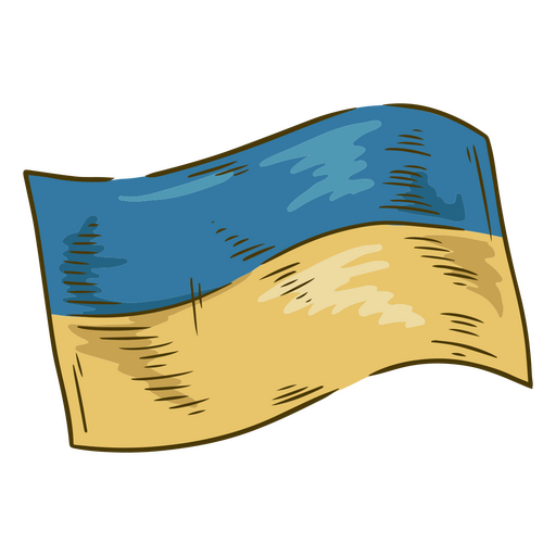 Ukraine illustration flag