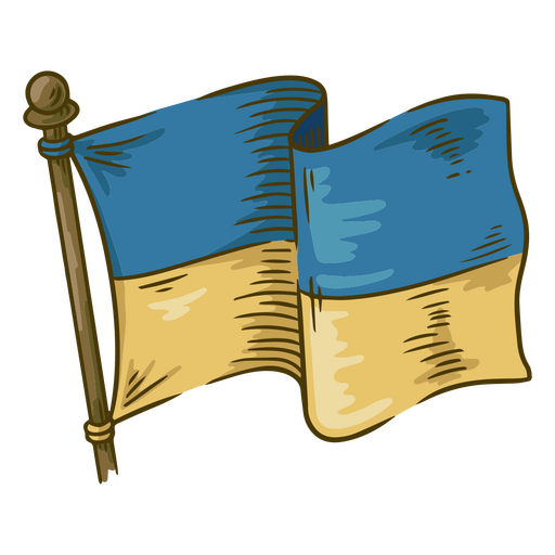 bandera, ucrania, ilustración