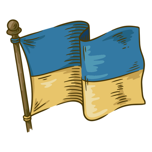 bandera, ucrania, ilustración Diseño PNG