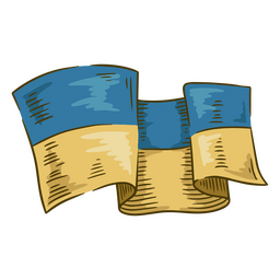 Flaggenabbildung ukraine PNG-Design