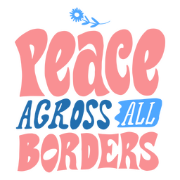 Letras de citas de paz contra la guerra Diseño PNG