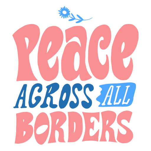 Letras de citas de paz contra la guerra Diseño PNG