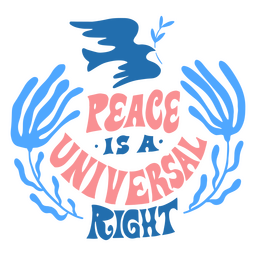 Nicht Krieg Flat Zitat Frieden PNG-Design