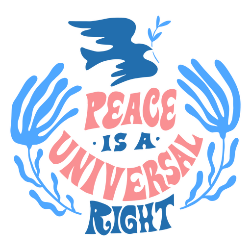 Nicht Krieg Flat Zitat Frieden PNG-Design