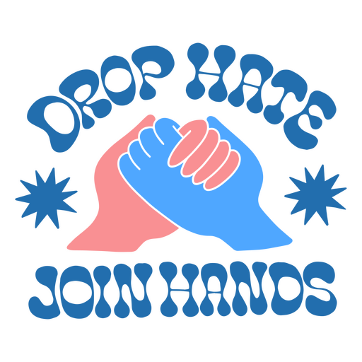 Not war flat quote join hands PNG Design