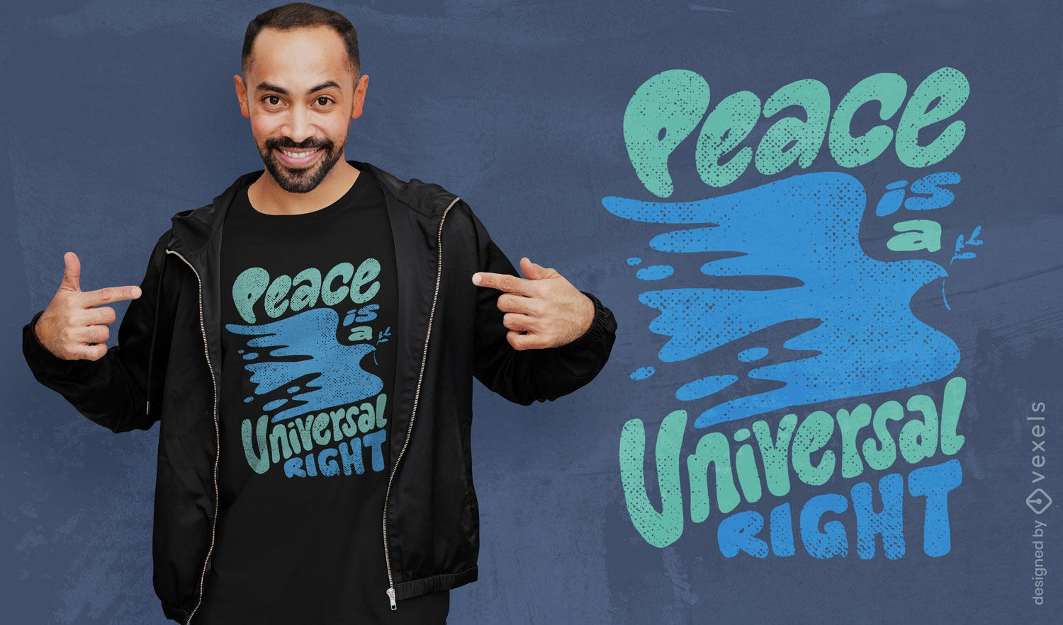Frieden ist ein universelles richtiges T-Shirt-Design