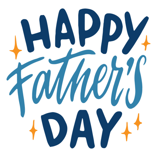 Happy Father's day quote lettering PNG Design