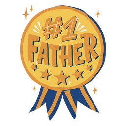 Insignia de cita del día del padre número uno Diseño PNG