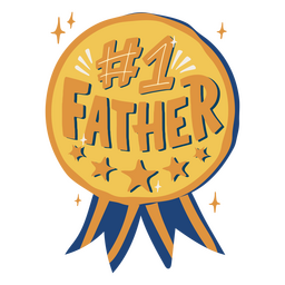 Number one Father's day quote badge PNG Design