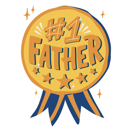 Number one Father's day quote badge