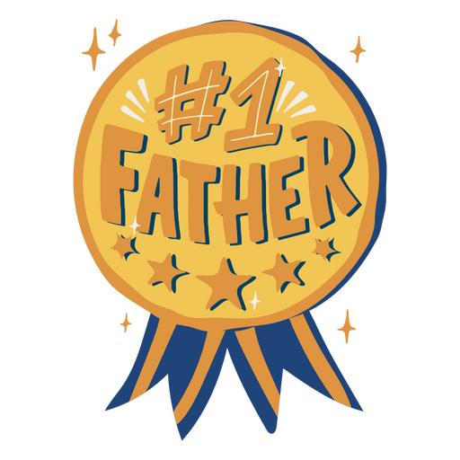 Number one Father's day quote badge PNG Design