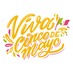Letras de citação Viva Cinco de Mayo Desenho PNG