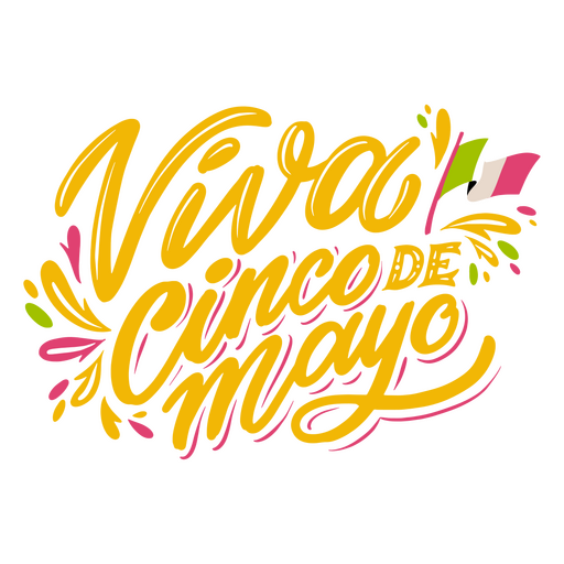 Letras de citação Viva Cinco de Mayo Desenho PNG