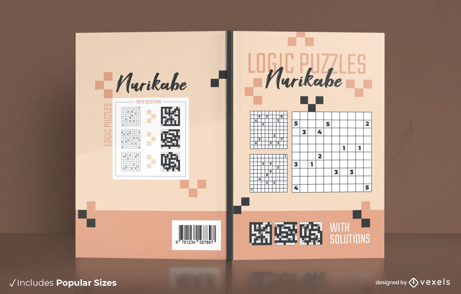 Logic puzzles hobby book cover design
