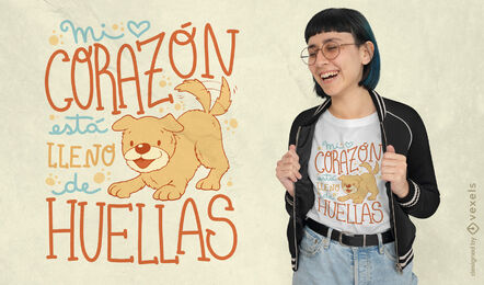 Niedlicher Hund wedelt mit dem Schwanz T-Shirt Design