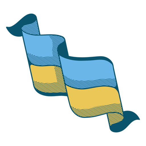 Ukraine country color stroke flag icon