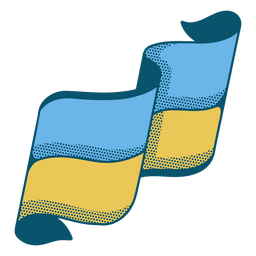 Ícone da bandeira do curso da cor da paz do país da Ucrânia Desenho PNG