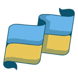 Ukraine flag country color stroke icon PNG Design Transparent PNG