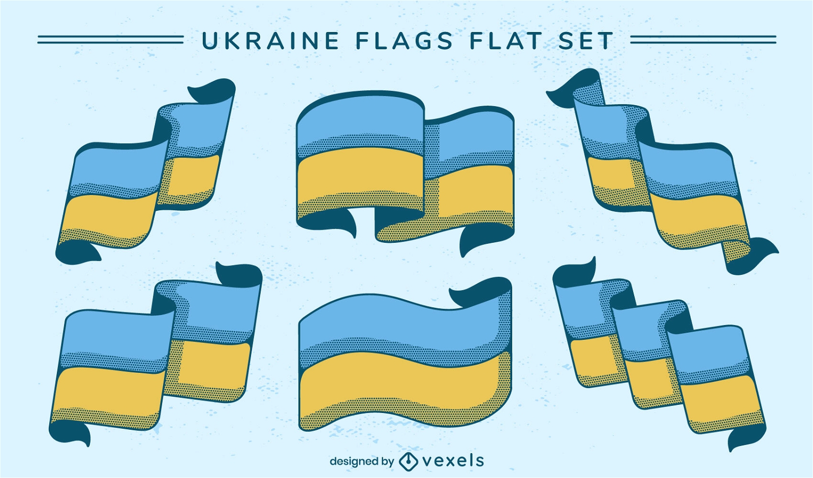 Diseño de conjunto de banderas de ucrania