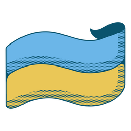 Ukraine peace color stroke flag icon PNG Design Transparent PNG