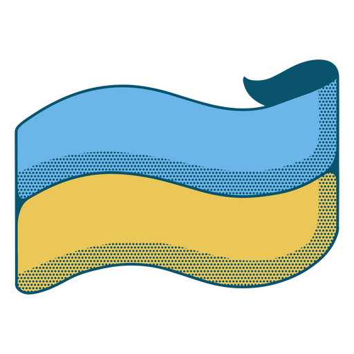 Ícone de bandeira de traçado de cor de paz da Ucrânia