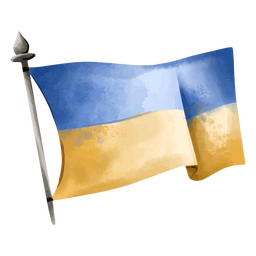 Bandeira texturizada da Ucrânia Desenho PNG