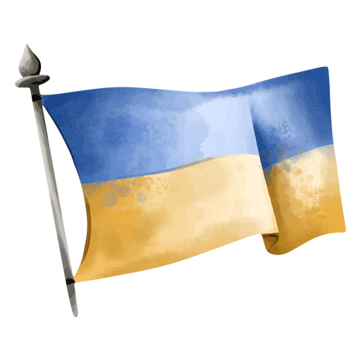 Ukraine strukturierte Flagge PNG-Design
