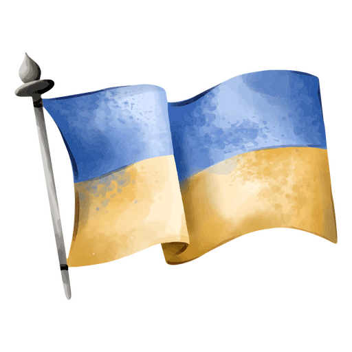 Bandeira Ucrânia texturizada
