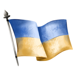 Ukraine textured flag waving PNG Design