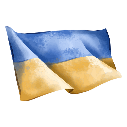 Ucrania bandera ondeante con textura Diseño PNG