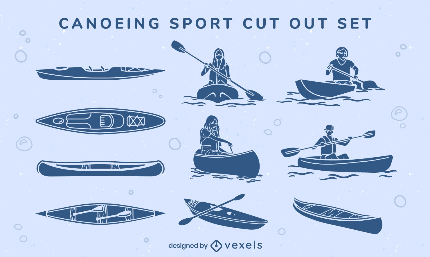 Canoeing elements cut out set
