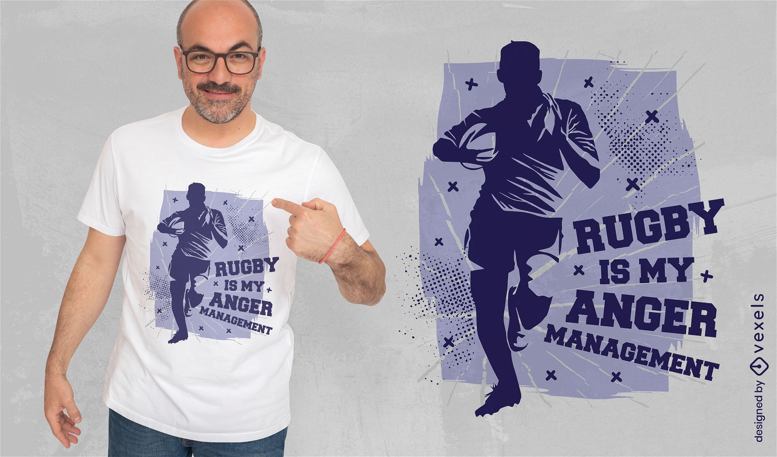 Design de camiseta com citação de jogador de rugby