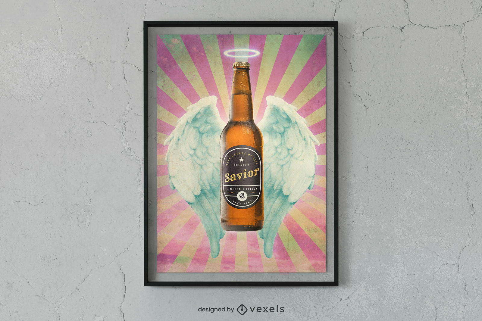 Beer angel poster design