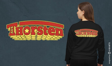 Superhero German quote t-shirt design