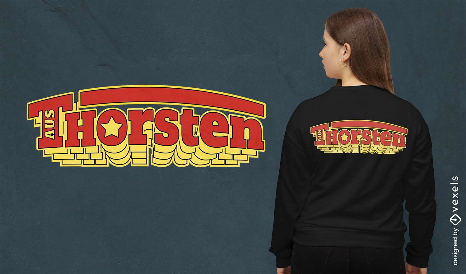 Superhelden-deutsches Zitat-T-Shirt-Design