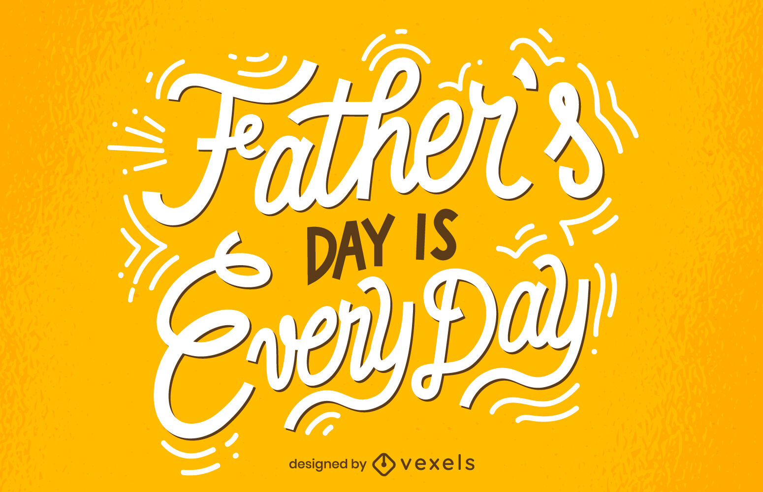 Father's day yellow lettering design