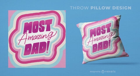 Amazing dad throw pillow design
