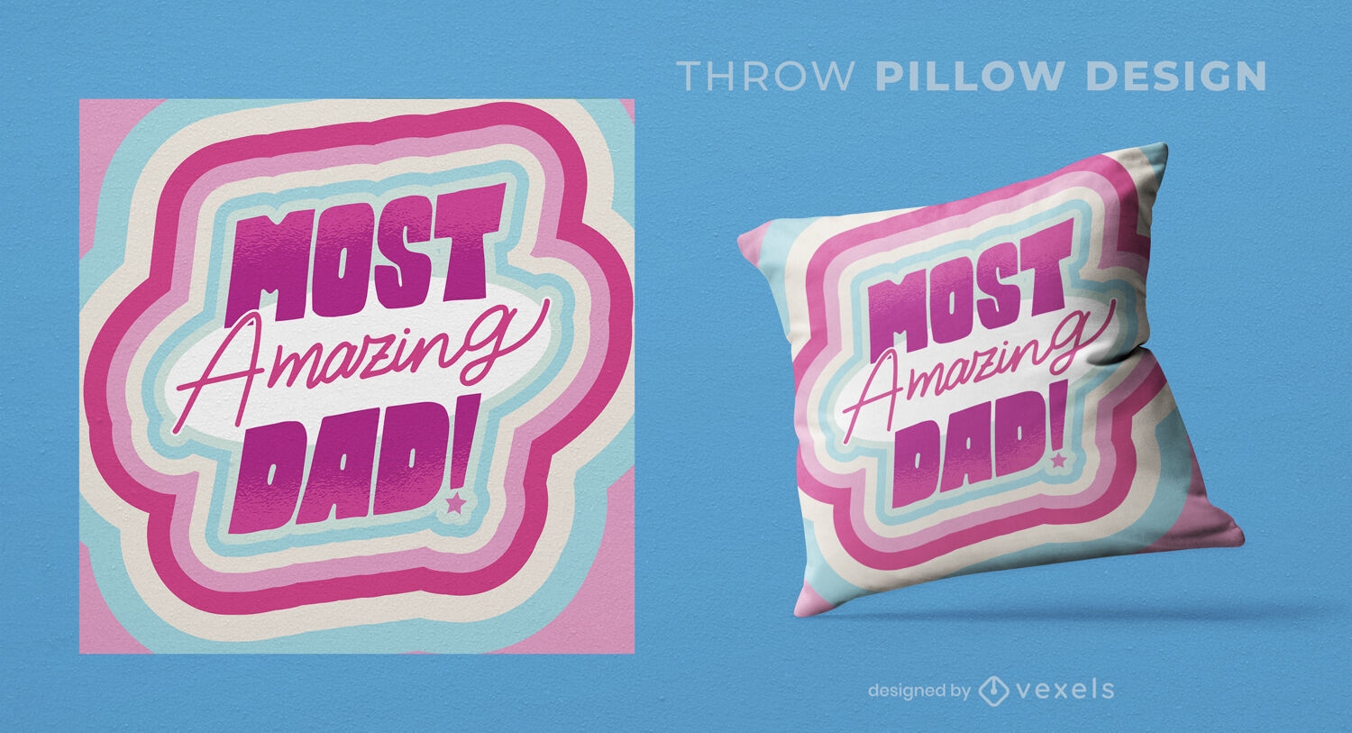 Amazing dad throw pillow design