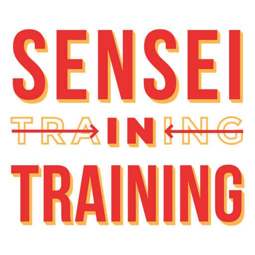 Sensei Karate-Zitat PNG-Design