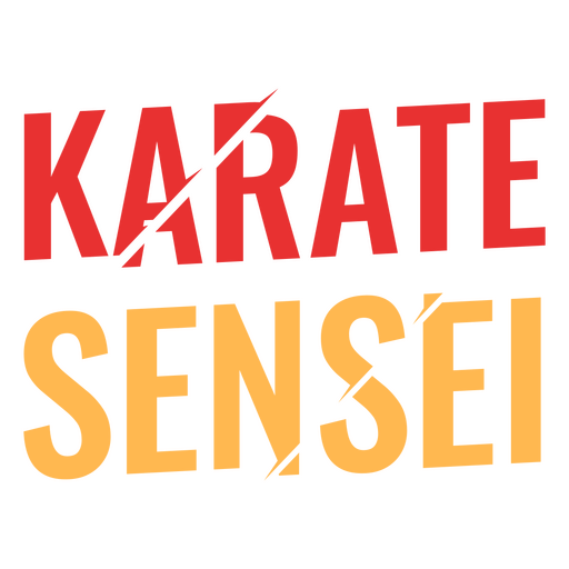 Citação de arte marcial de karatê Sensei Desenho PNG
