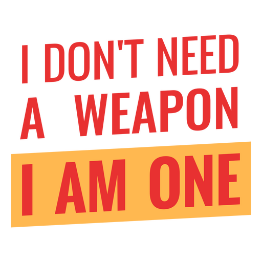 Karate weapon martial art quote PNG Design