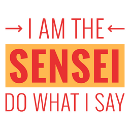 Karate sensei martial art quote PNG Design