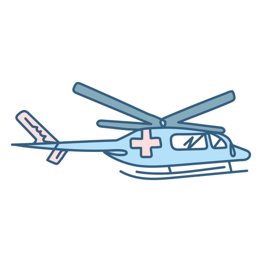 Icono de helicóptero de medicina Diseño PNG